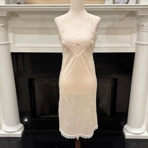 Vintage Body Chic Nylon Lace Slip Dress | Size 34 | Made in USA
